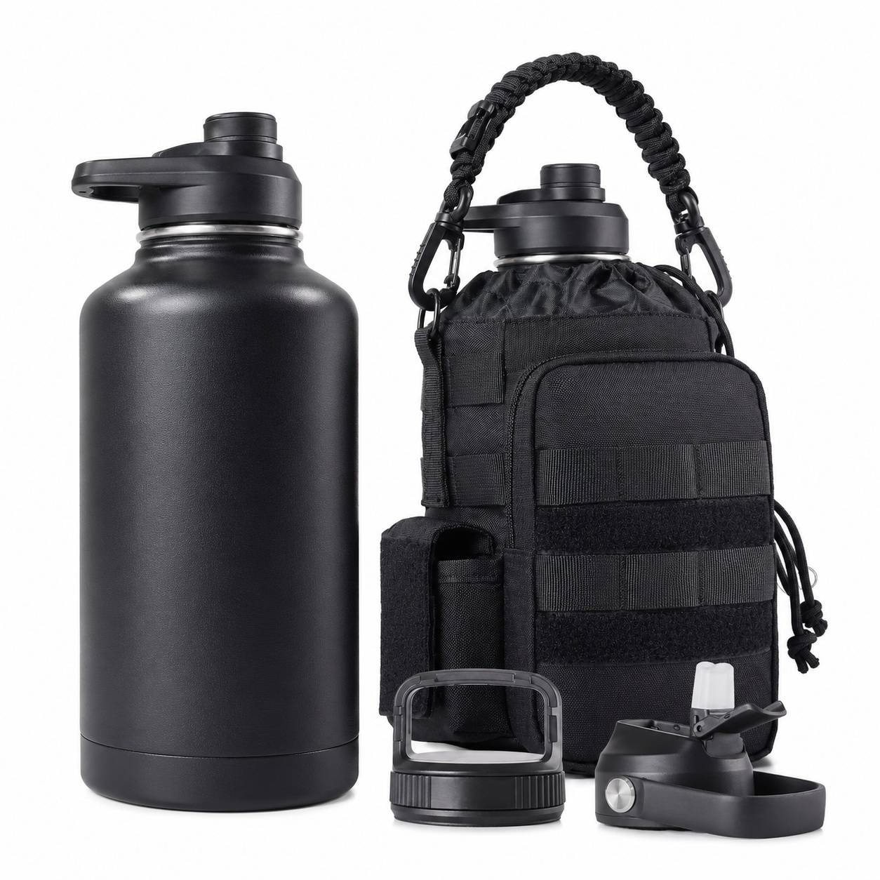 Bouteille Isotherme Acier Inoxydable 2L 24h Chaud 48h Froid 3 Couvercles Anti-fuite Écologique - Image 1