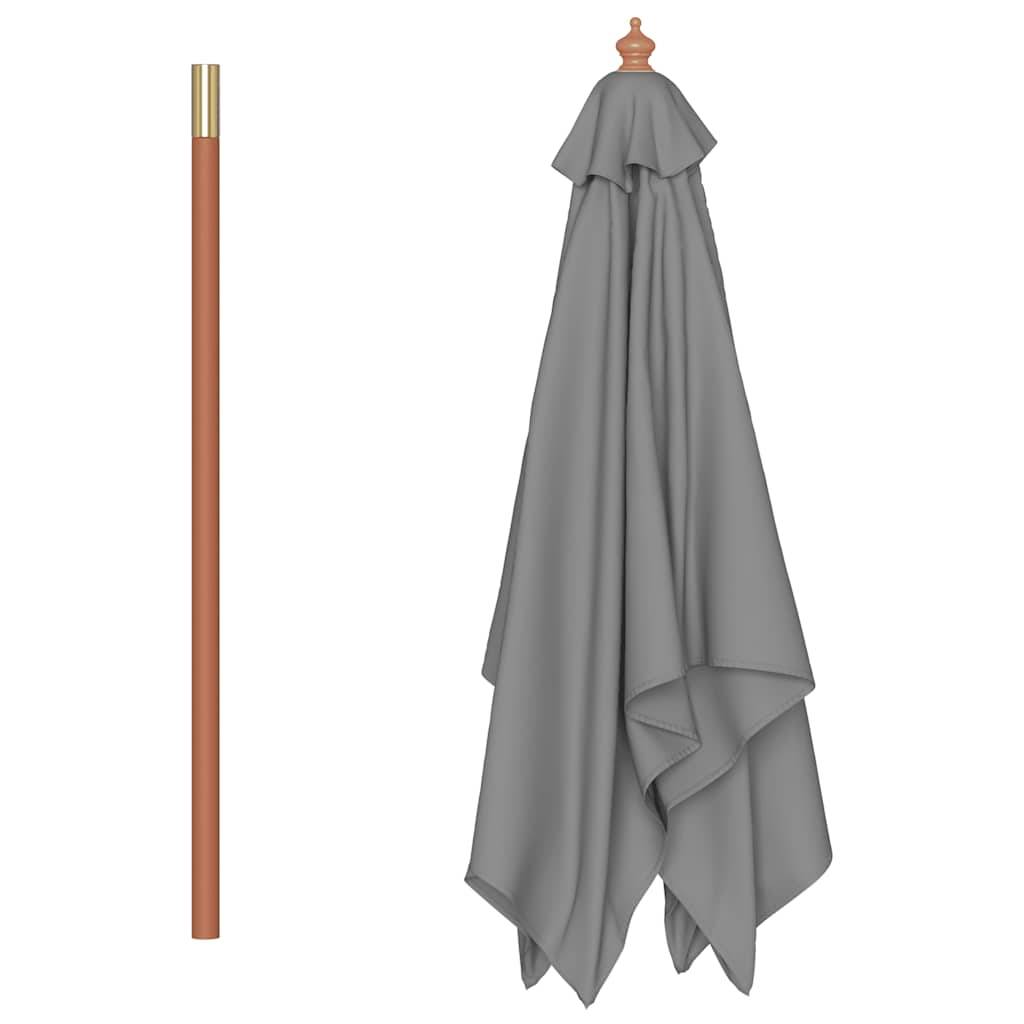 PANGIVO - Parasol extérieur avec mât en bambou, anthracite, 150 x 200 x 235 cm - PANGIVO - Image 5