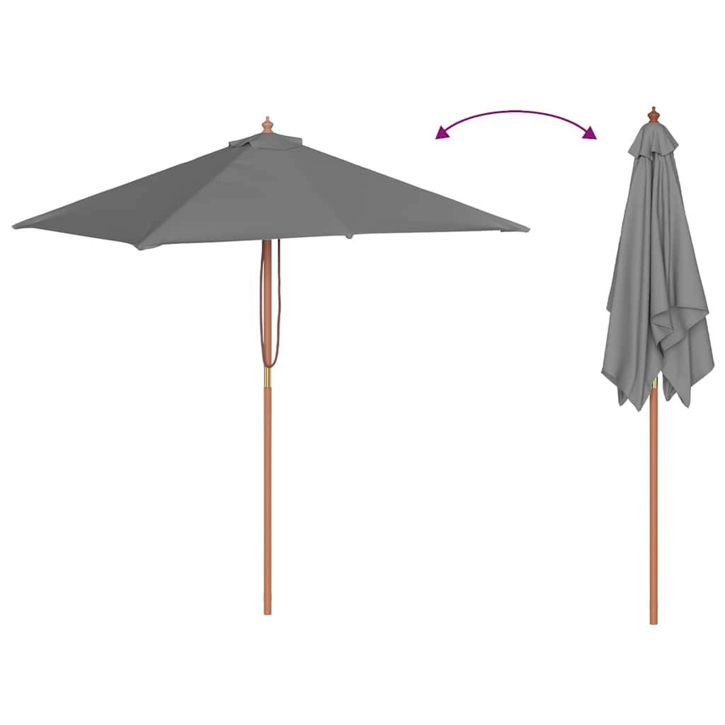 PANGIVO - Parasol extérieur avec mât en bambou, anthracite, 150 x 200 x 235 cm - PANGIVO - Image 6