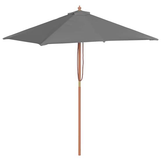 PANGIVO - Parasol extérieur avec mât en bambou, anthracite, 150 x 200 x 235 cm - PANGIVO - Image 2