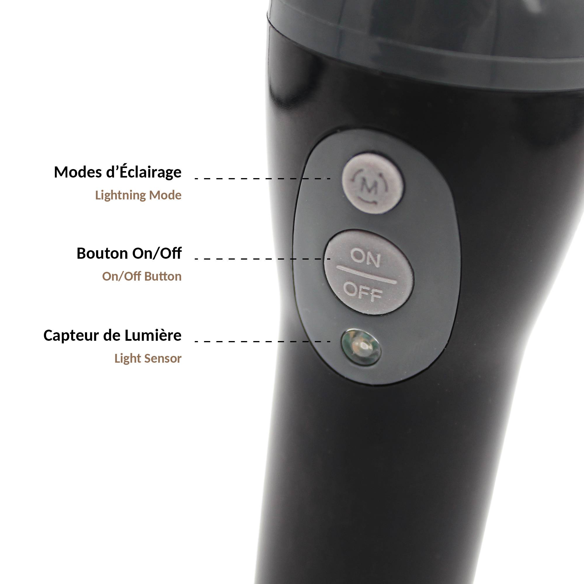 Torche Veilleuse 2-en-1 Rechargeable par Induction - 3 Intensités - Image 3