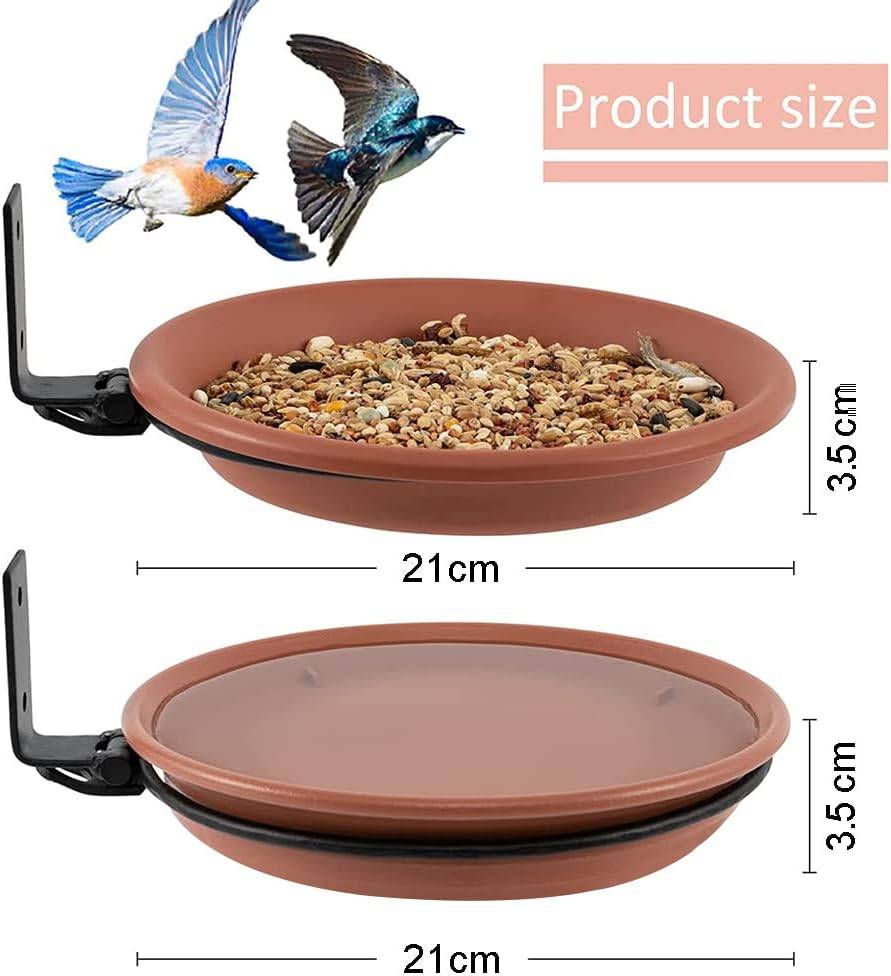 IntiMeg - 2 Pièces Mangeoire pour Oiseaux Exterieur Et Bain d'oiseaux - IntiMeg - Image 5