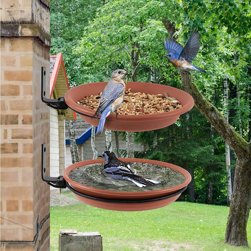 IntiMeg - 2 Pièces Mangeoire pour Oiseaux Exterieur Et Bain d'oiseaux - IntiMeg - Image 3