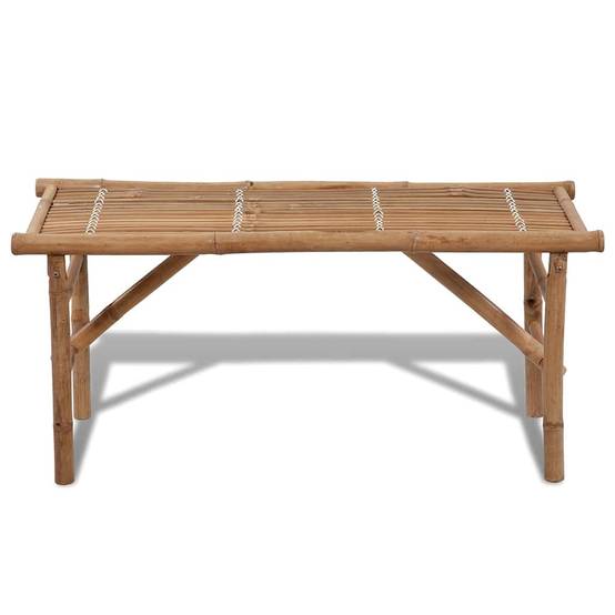 Banc de jardin | Banquette De Jardin | Banc Extérieur pliable 118 cm Bambou Maison Chic - Image 1