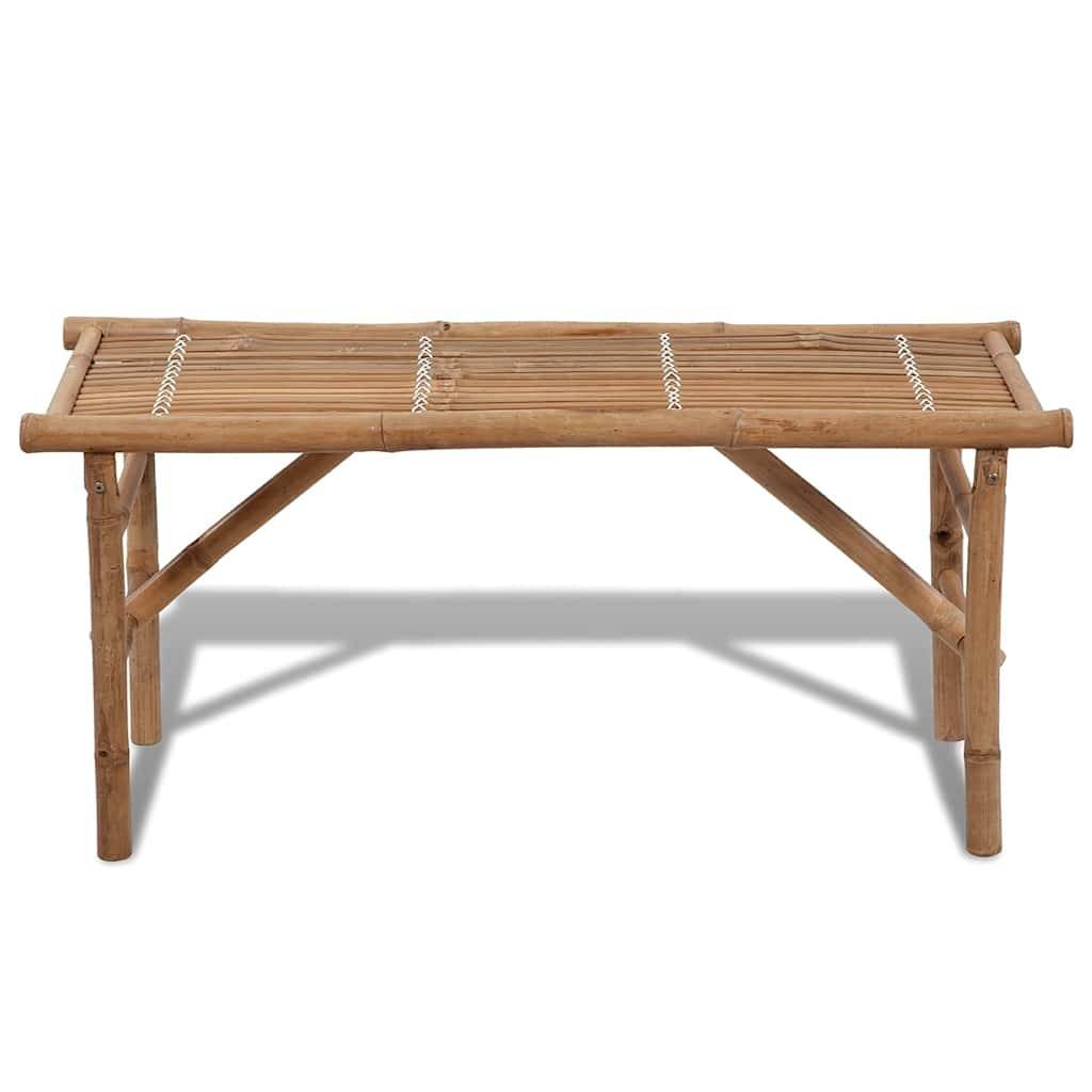 Banc de jardin | Banquette De Jardin | Banc Extérieur pliable 118 cm Bambou Maison Chic - Image 1