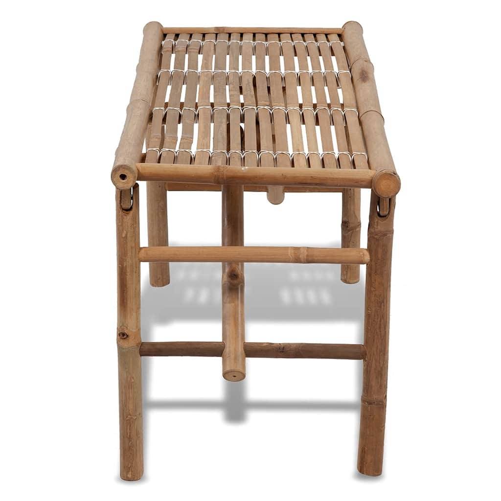 Banc de jardin | Banquette De Jardin | Banc Extérieur pliable 118 cm Bambou Maison Chic - Image 3