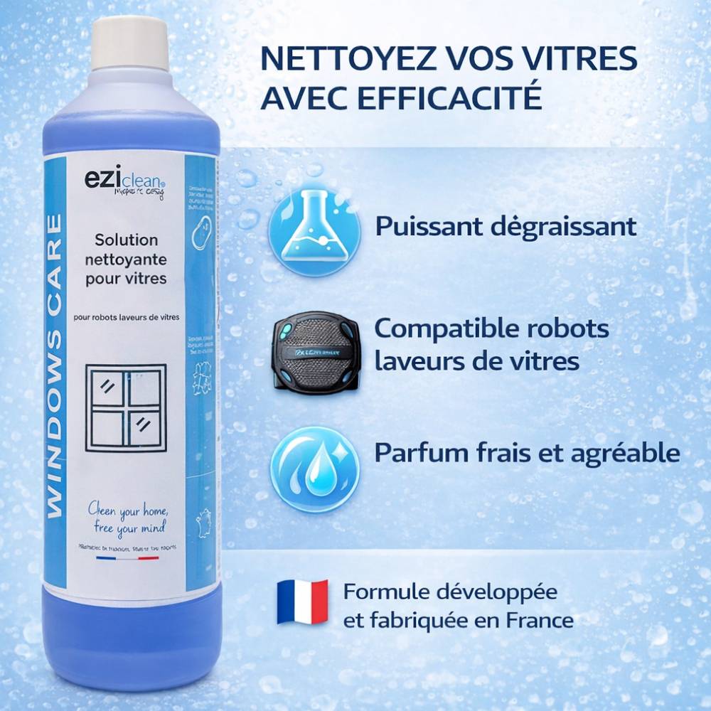 EZIclean® WINDOWS CARE - Lot de 2 Solutions nettoyantes 1L - Image 2