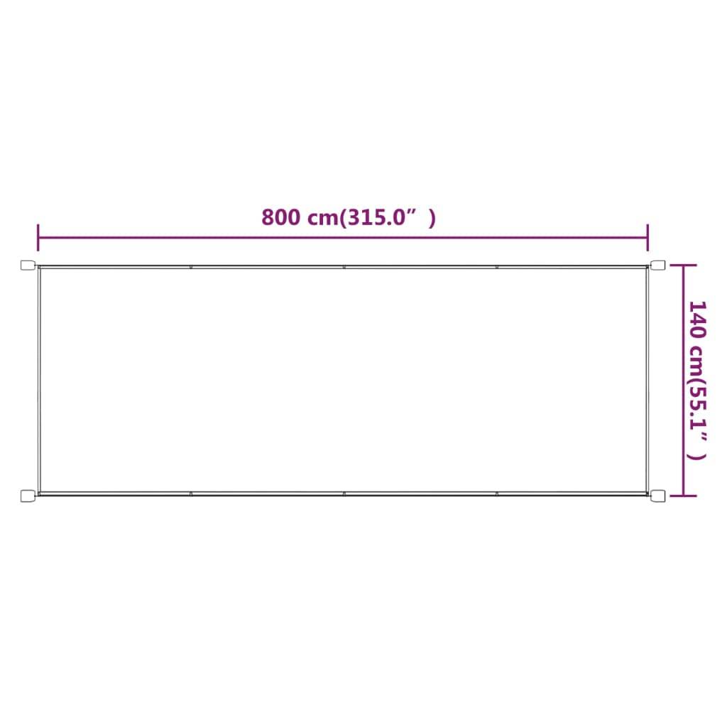 Helloshop26 - Auvent vertical 140 x 800 cm tissu oxford taupe - Imagen 5