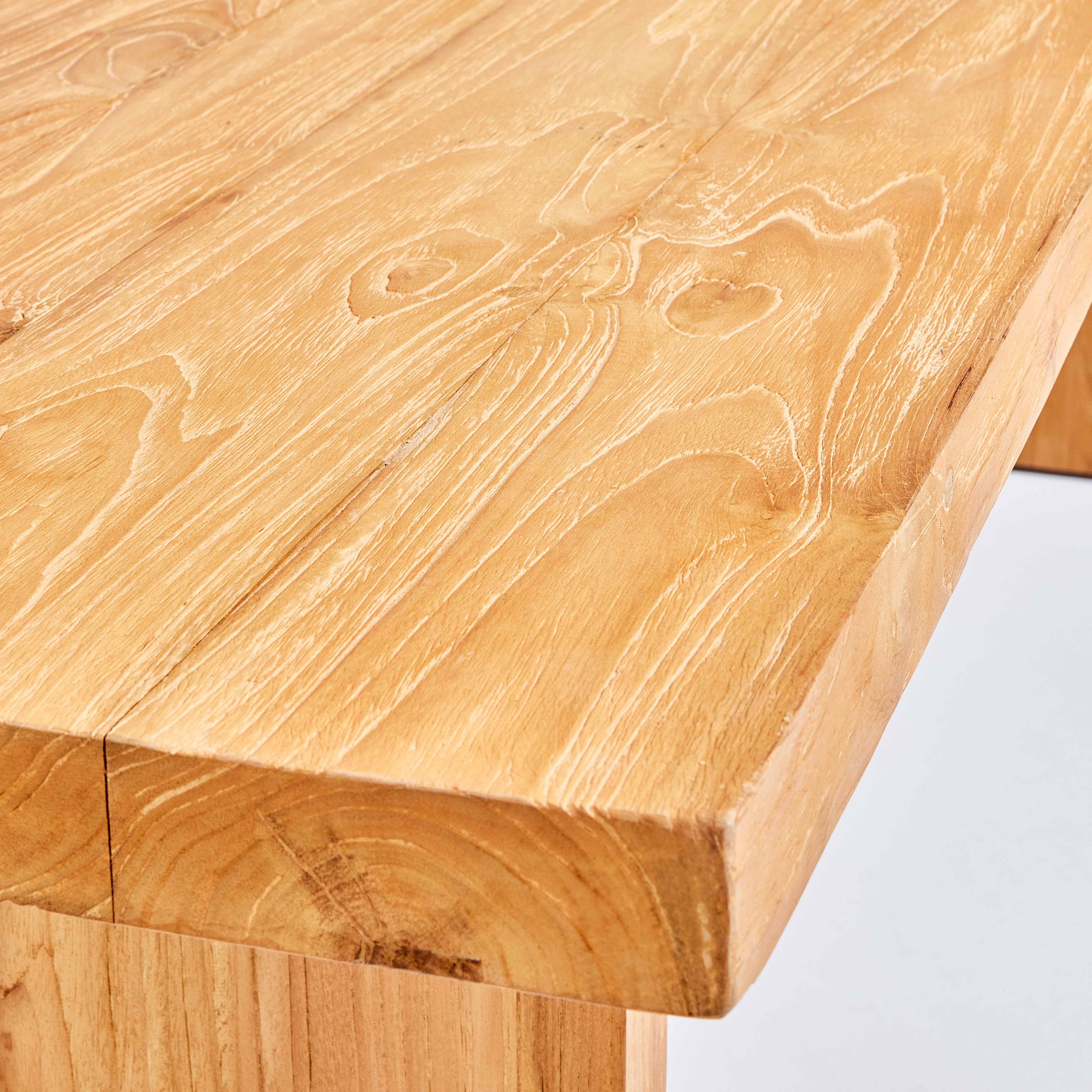 Oviala - Table de terrasse en teck recyclé massif 240 x 100 cm - Oviala - Imagen 5