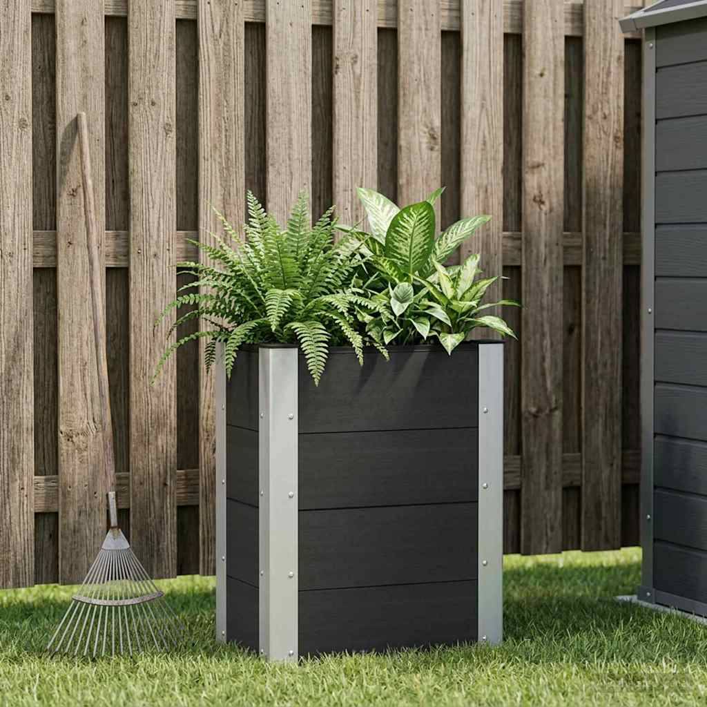 Prolenta Premium - Jardinière aluminium noir  50 x 30 x 72 cm  - Prolenta premium p358.8 - Image 1