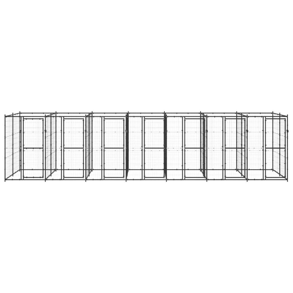 Helloshop26 - Chenil extérieur cage enclos parc animaux chien extérieur acier 16,94 m² - Imagen 3
