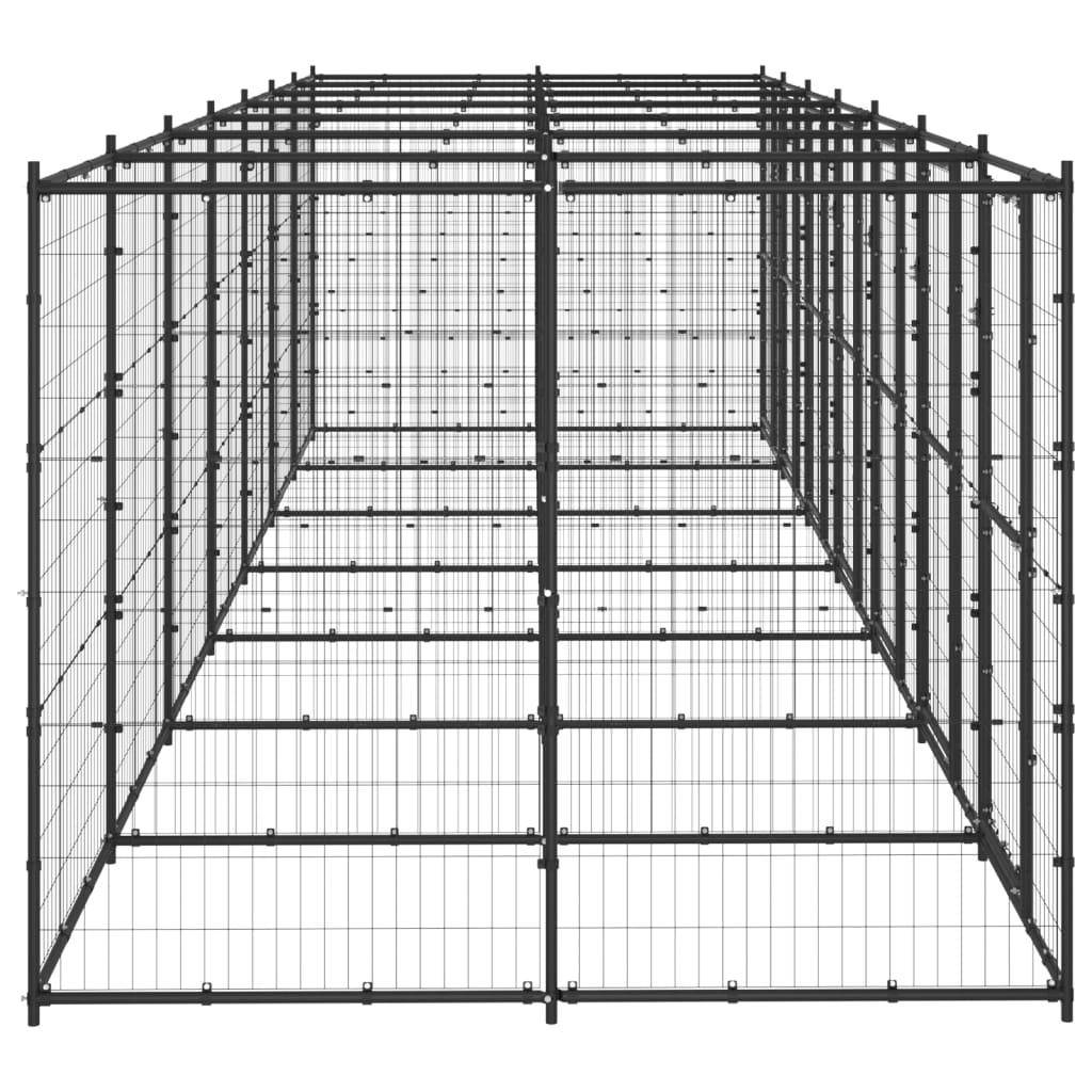 Helloshop26 - Chenil extérieur cage enclos parc animaux chien extérieur acier 16,94 m² - Imagen 4