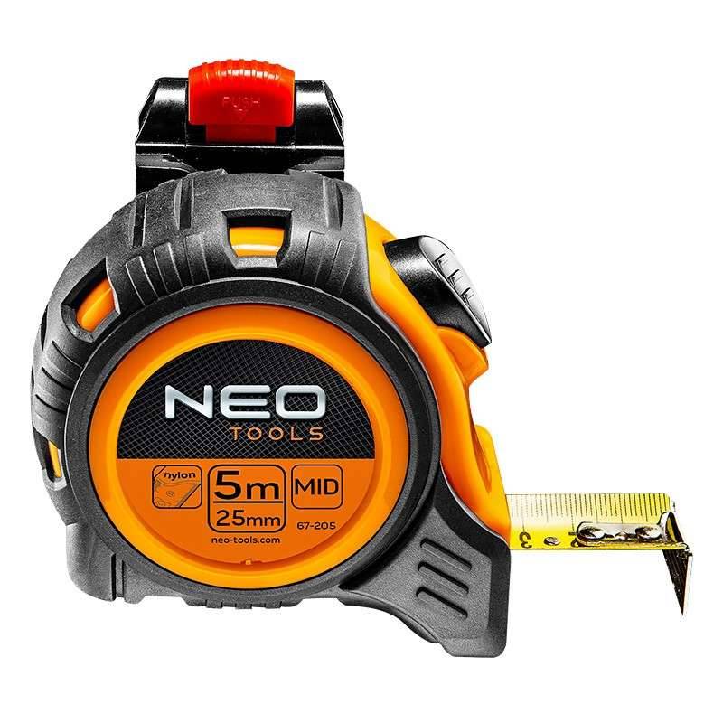 Neo Tools - Mètre à ruban 5 m avec clips ceinture  NEO TOOLS 67-205 Neo tools - Imagen 1