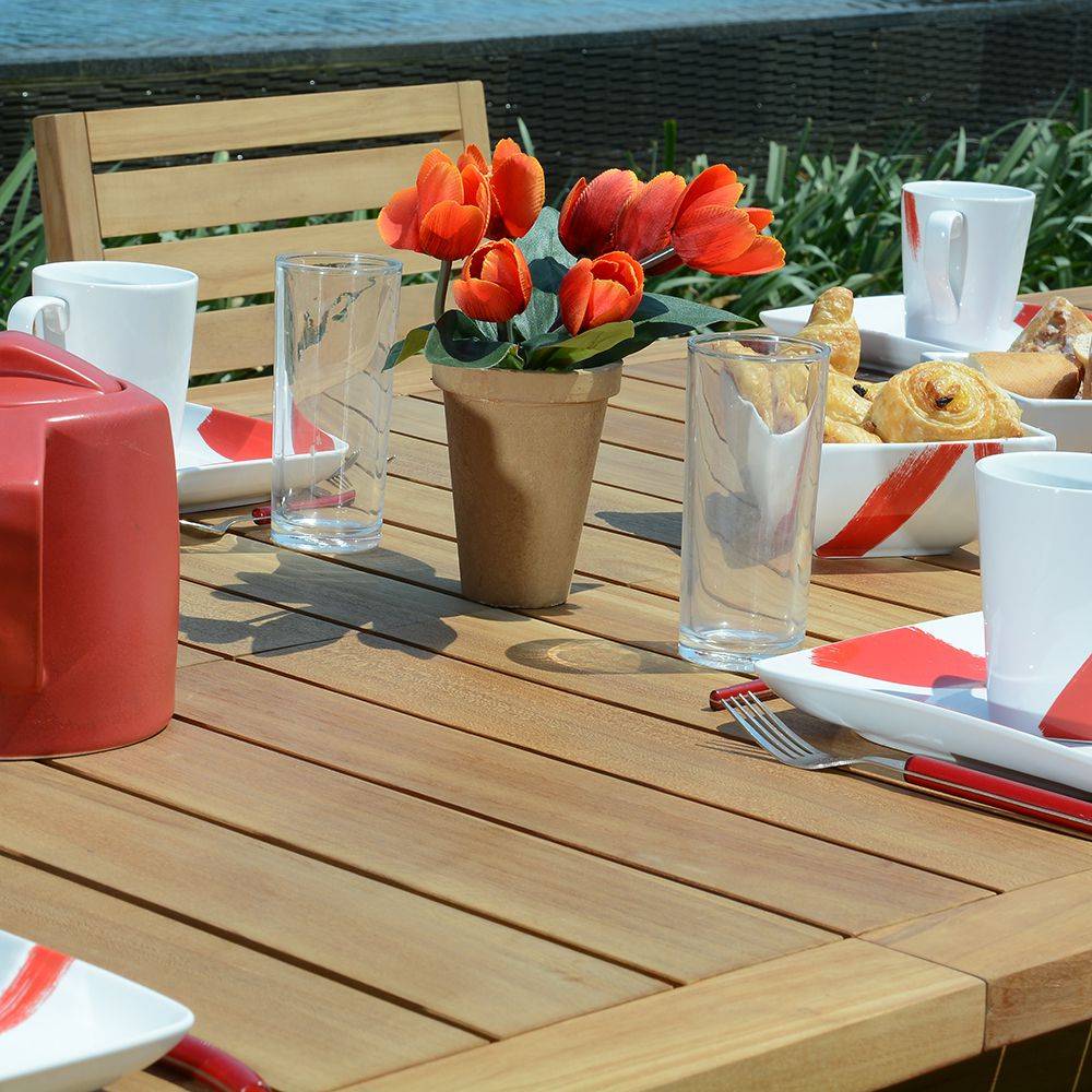 Salon de jardin teck massif Byblos, 6 places - TECK'Attitude - Imagen 3