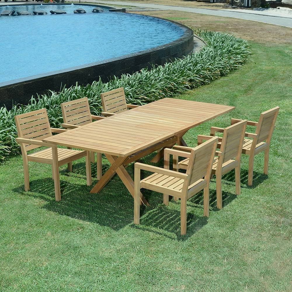 Salon de jardin teck massif Byblos, 6 places - TECK'Attitude - Imagen 5