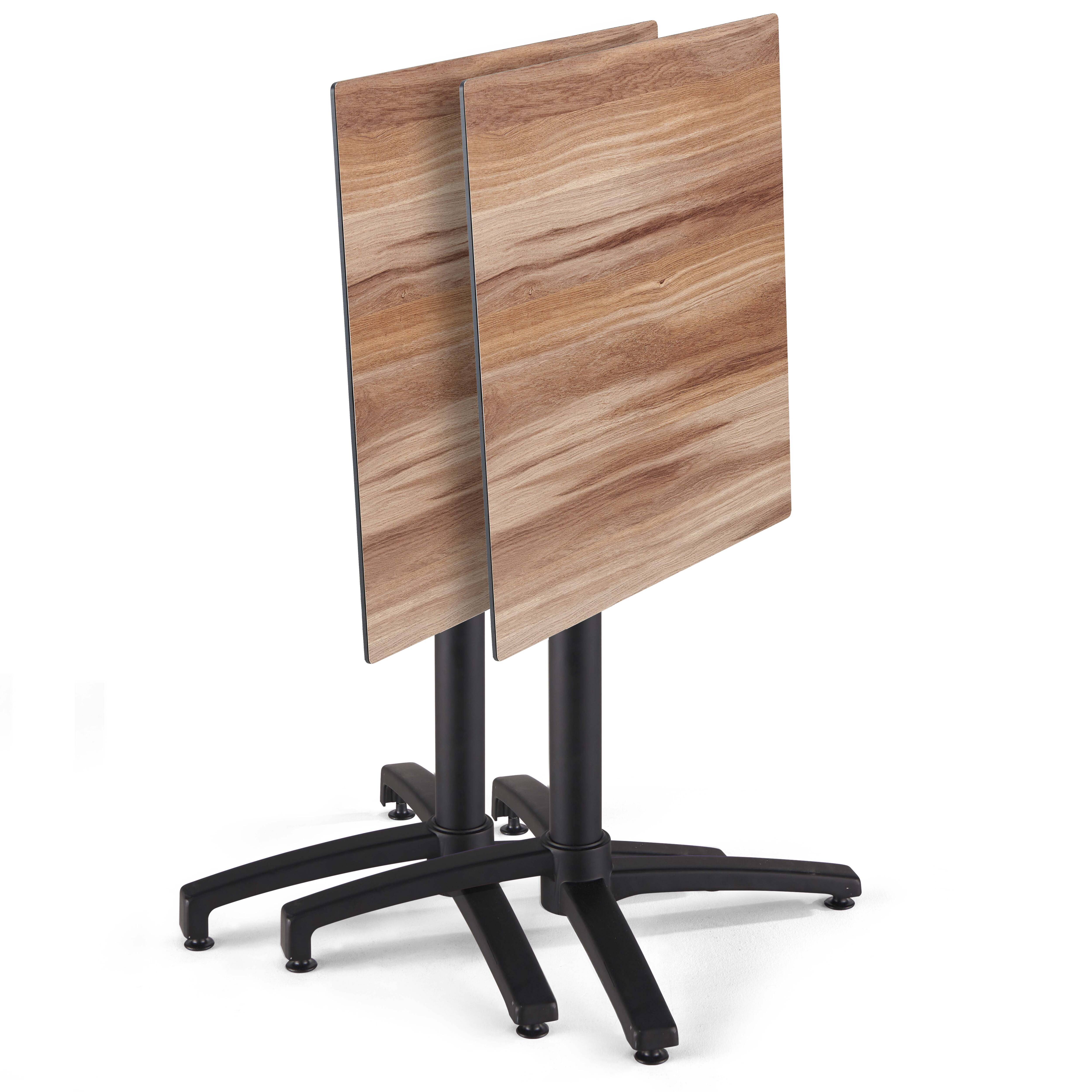 Oviala - Ensemble table de terrasse stratifié chene foncé et 2 fauteuils taupe - Oviala - Imagen 3