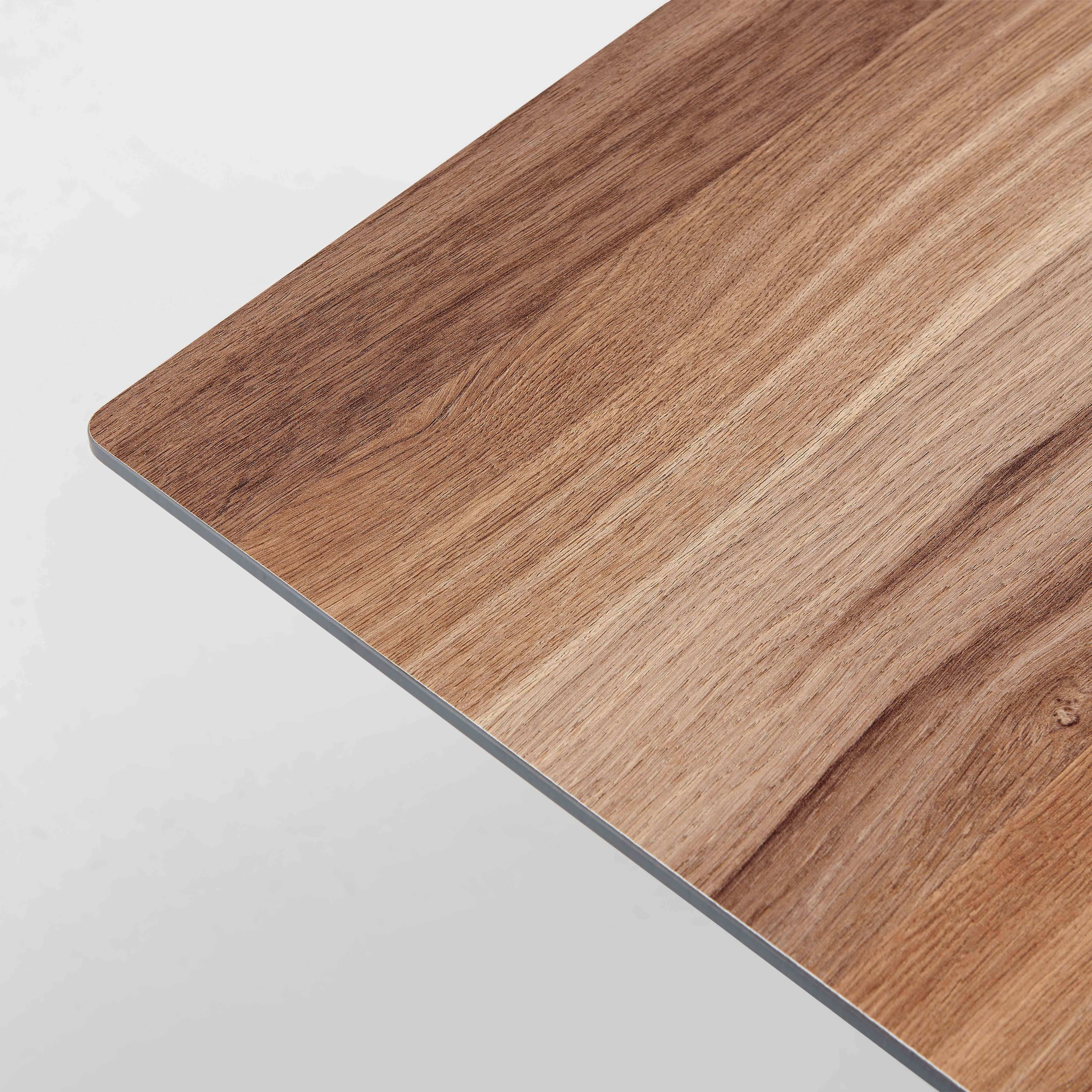 Oviala - Ensemble table de terrasse stratifié chene foncé et 2 fauteuils taupe - Oviala - Imagen 4