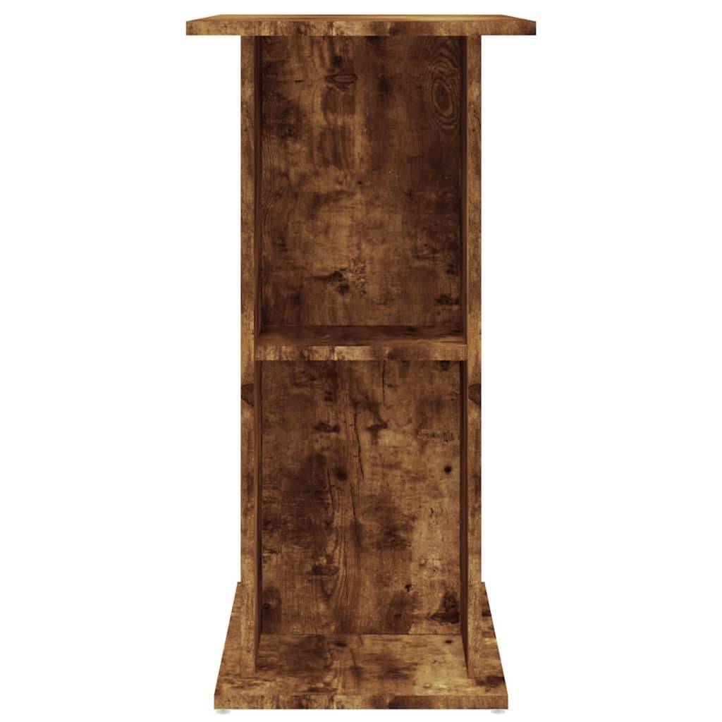 Support Aquarium Bois Ingénierie avec Étagères de Rangement Chêne Fumé - ComfortXL Outdoor Living - Image 5