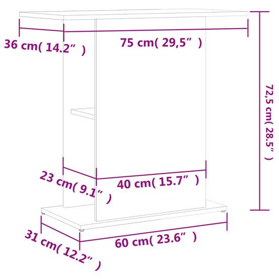 Support Aquarium Bois Ingénierie avec Étagères de Rangement Chêne Fumé - ComfortXL Outdoor Living - Image 8
