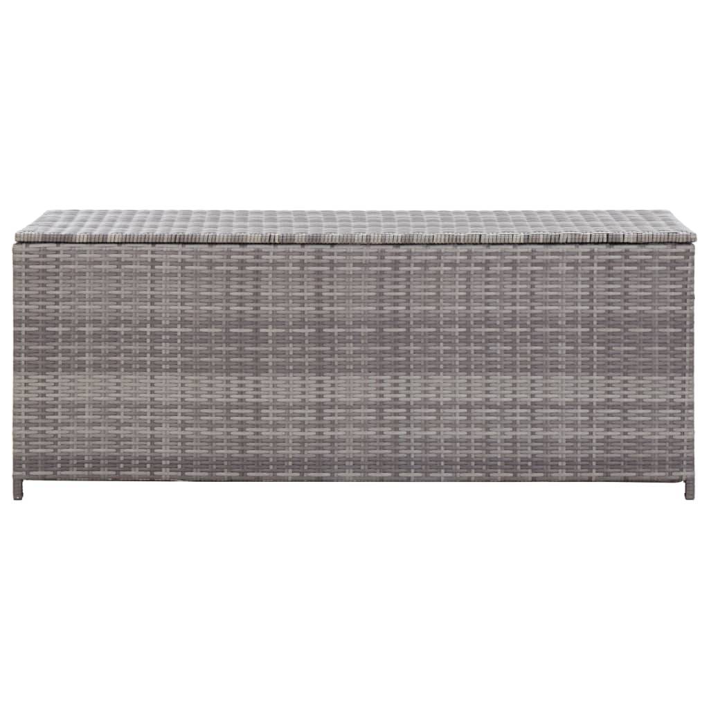 Helloshop26 - Coffre boîte meuble de jardin rangement gris 150 x 50 x 60 cm résine tressée - Imagen 3