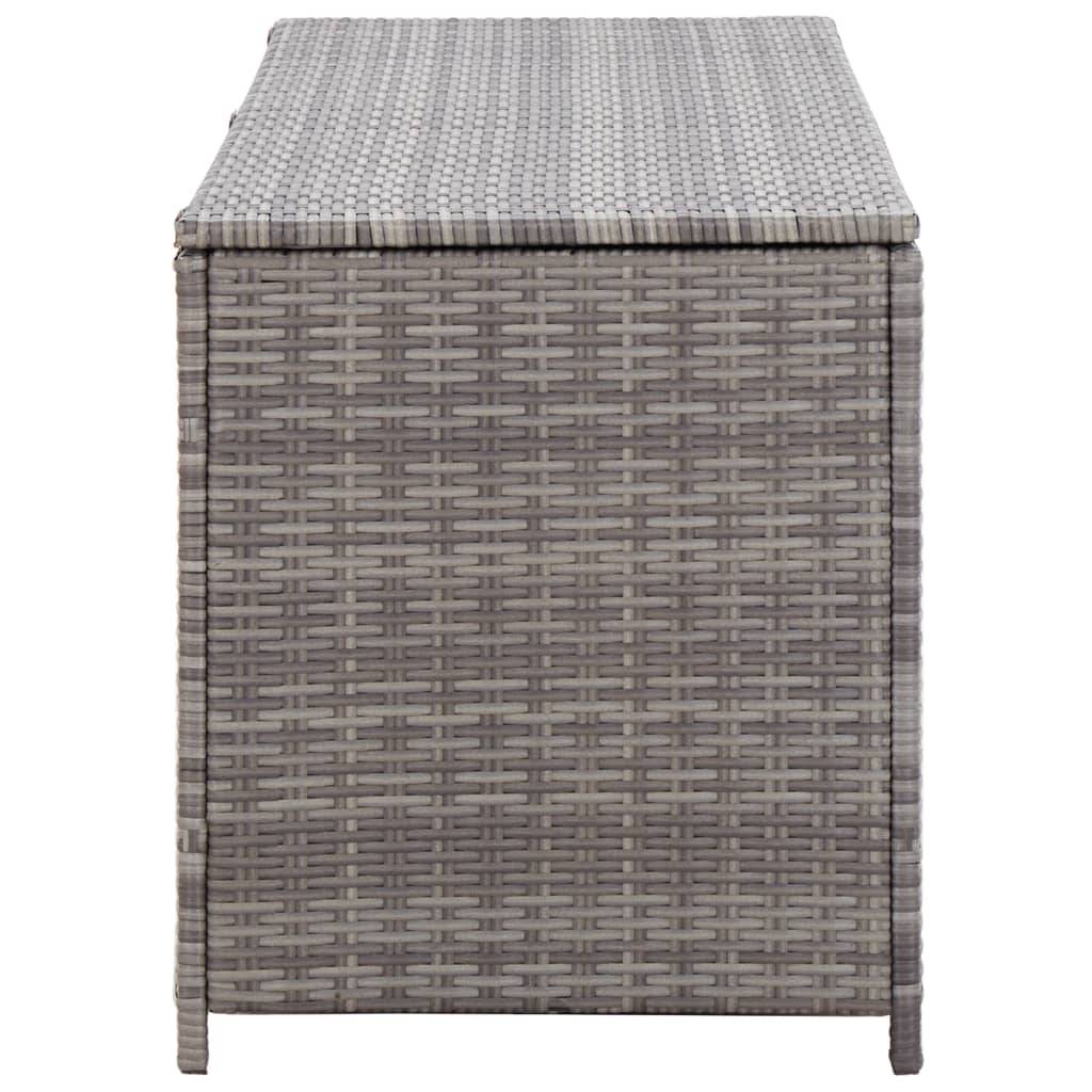 Helloshop26 - Coffre boîte meuble de jardin rangement gris 150 x 50 x 60 cm résine tressée - Imagen 5
