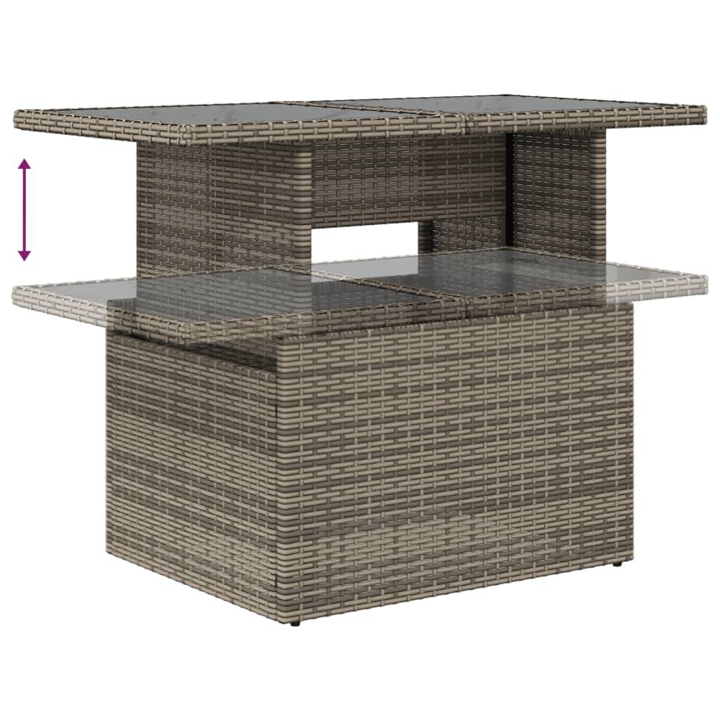 ComfortXL - Salon de Jardin 5 Places Résine Tressée avec Table Relevable Hauteur Ajustable Gris – ComfortXL Outdoor Living - Image 6