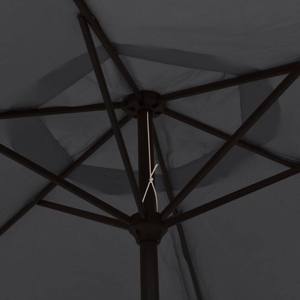 Helloshop26 - Parasol noir 200 x 211 cm aluminium - Image 4