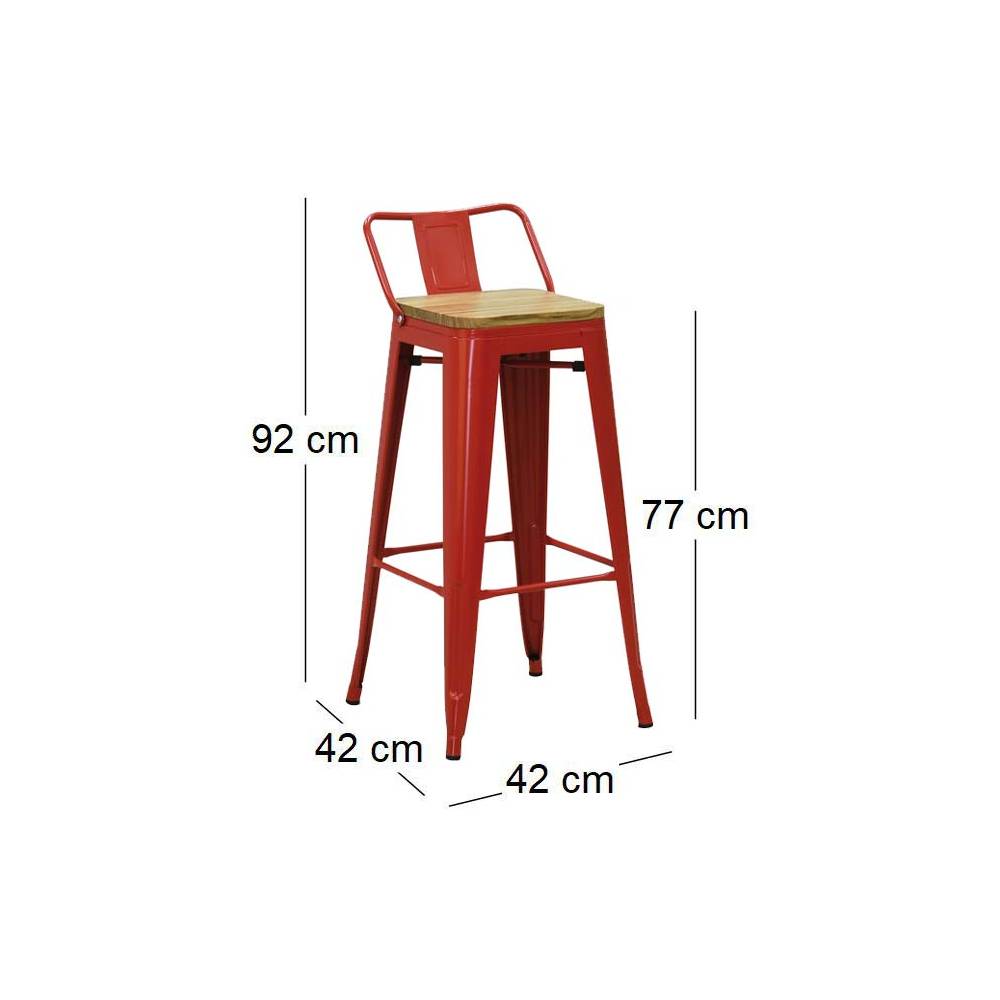Aubry Gaspard - Ensemble table haute et tabourets métal industriel - Imagen 3