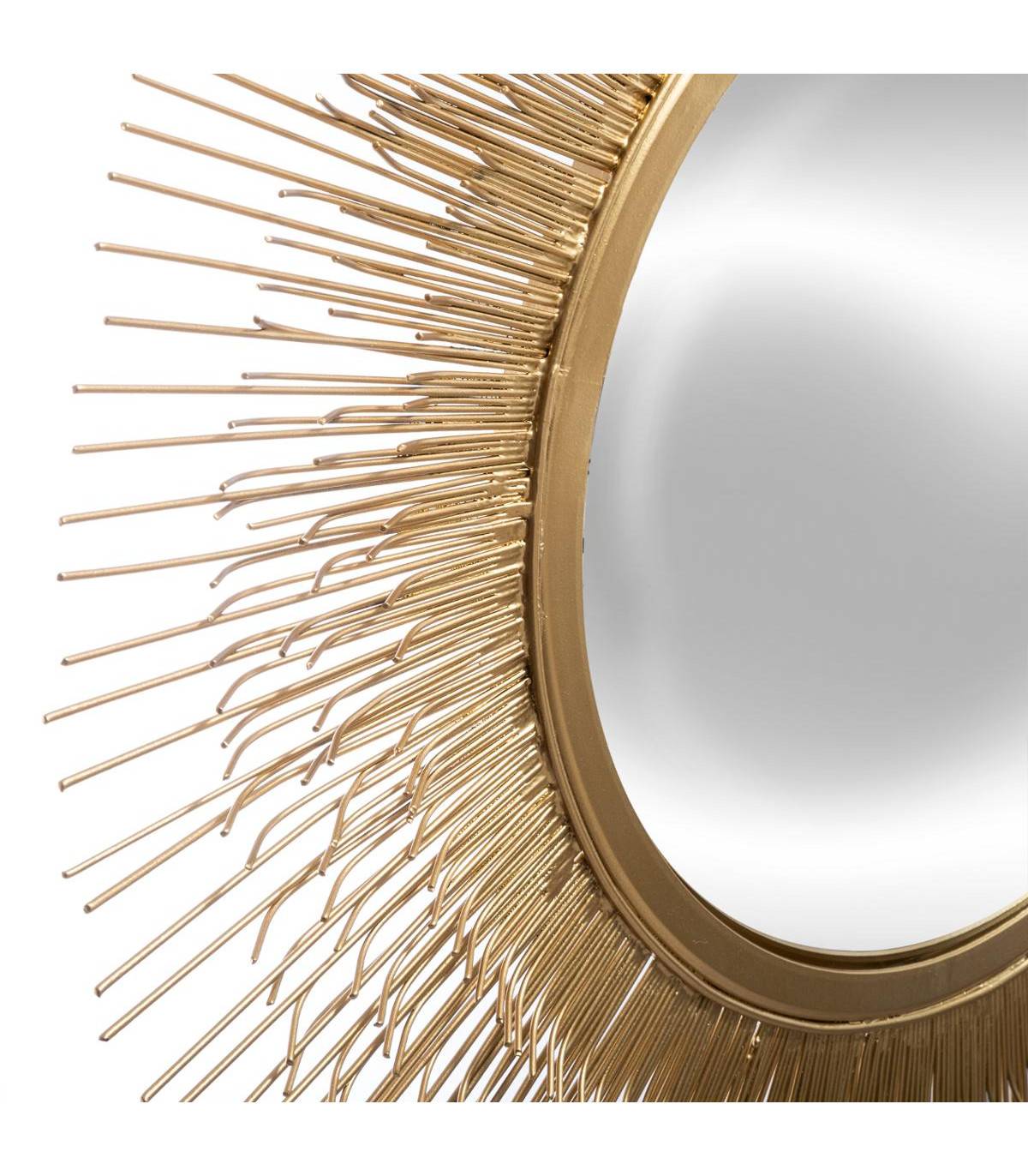 Miroir mural Soleil en Métal Doré D 58 cm - Imagen 2