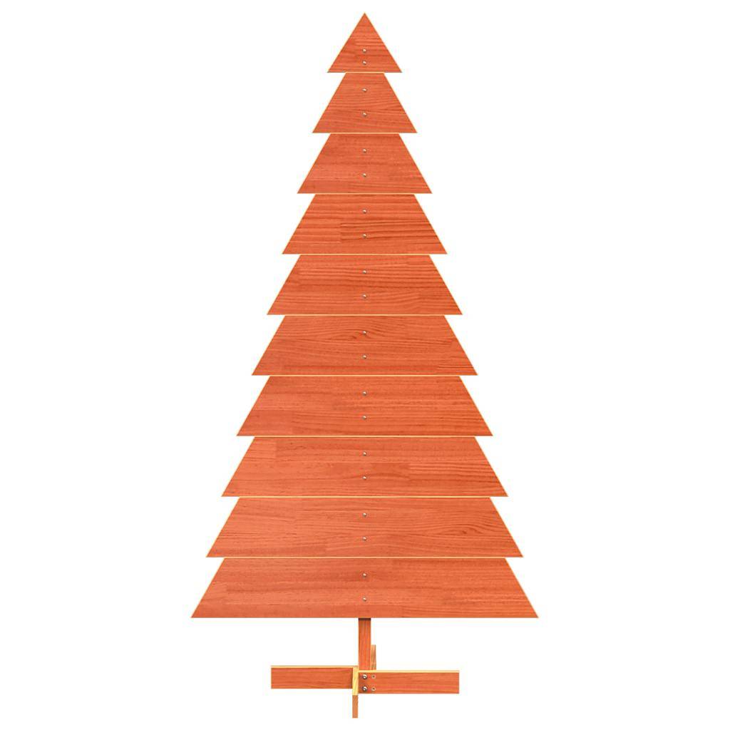Sapin de Noël en Bois Pin Massif Décoration Intérieure 180 cm Brun – ComfortXL Outdoor Living - Image 3