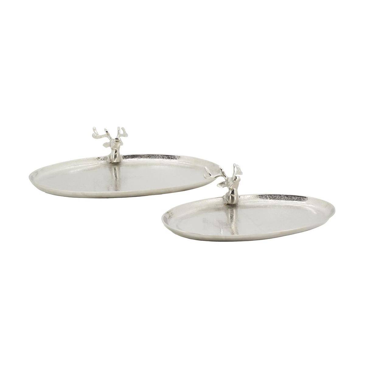 Aubry Gaspard - Plateaux ovales en aluminium Cerf (lot de 2) - Imagen 1