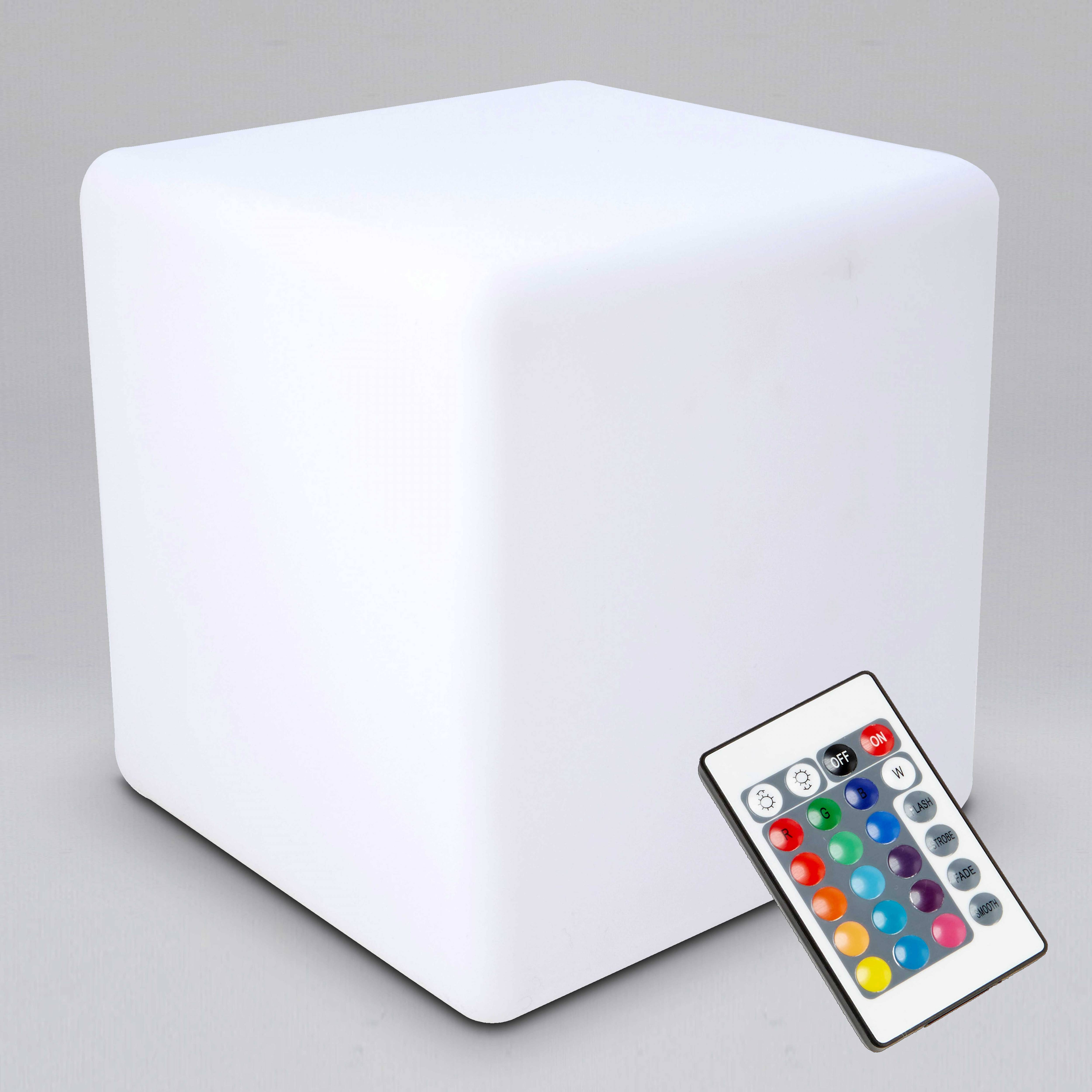 Oviala - Cube led polyéthylène blanc - Oviala - Imagen 1