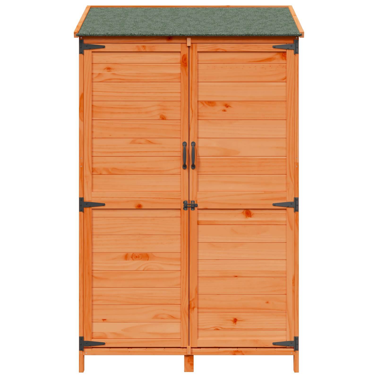 Vidaxl - Abri de jardin Marron 106 x 56 x 176,5 cm Bois de Sapin Massif 0.6m² vidaXL 42033451 - Image 6