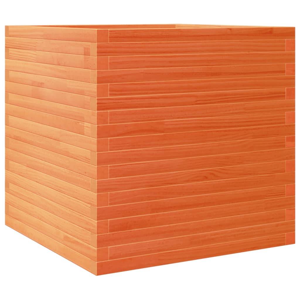 Jardinière Bois de Pin Massif Cire Marron 70 x 70 x 68.5 cm - PANGIVO - Image 7
