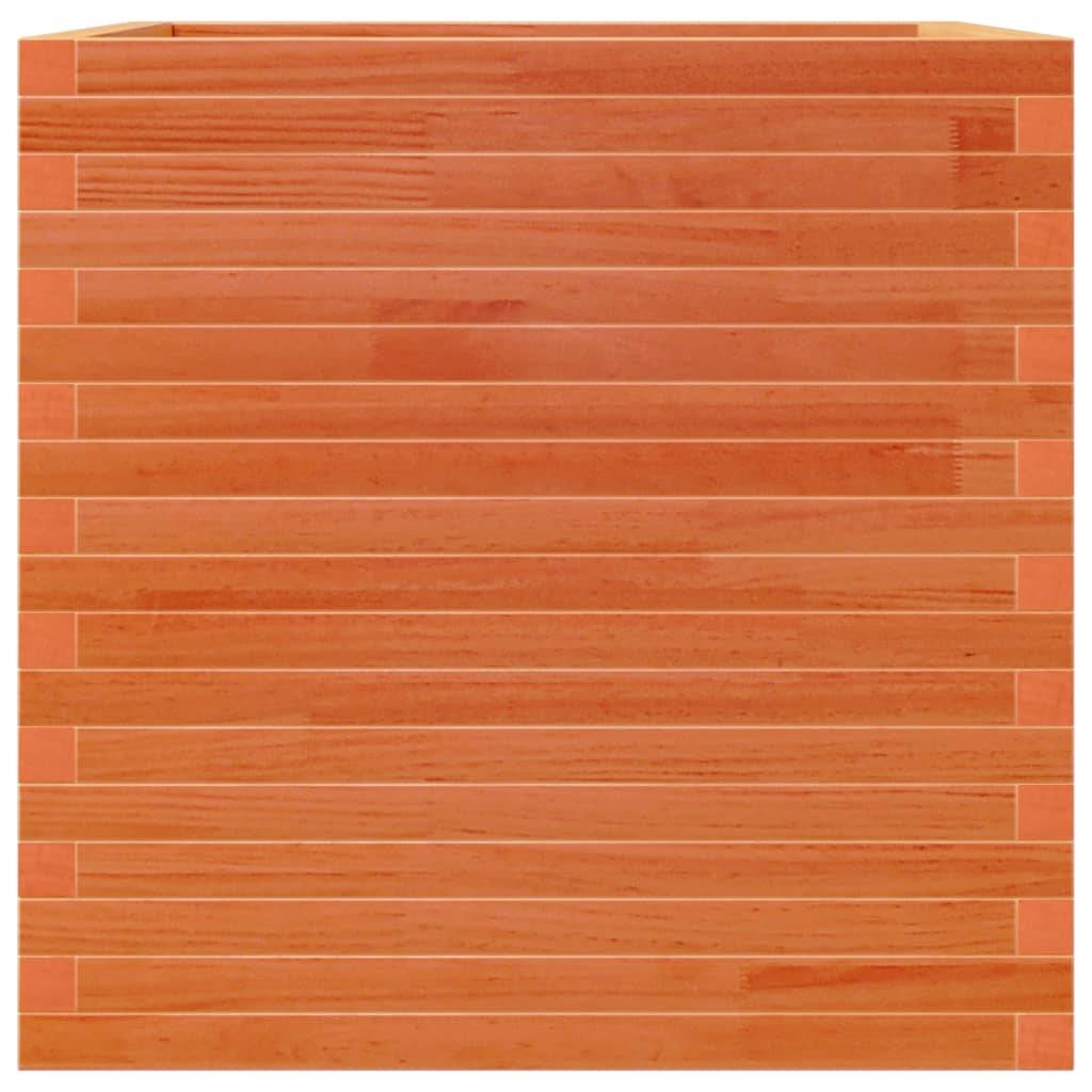 Jardinière Bois de Pin Massif Cire Marron 70 x 70 x 68.5 cm - PANGIVO - Image 6