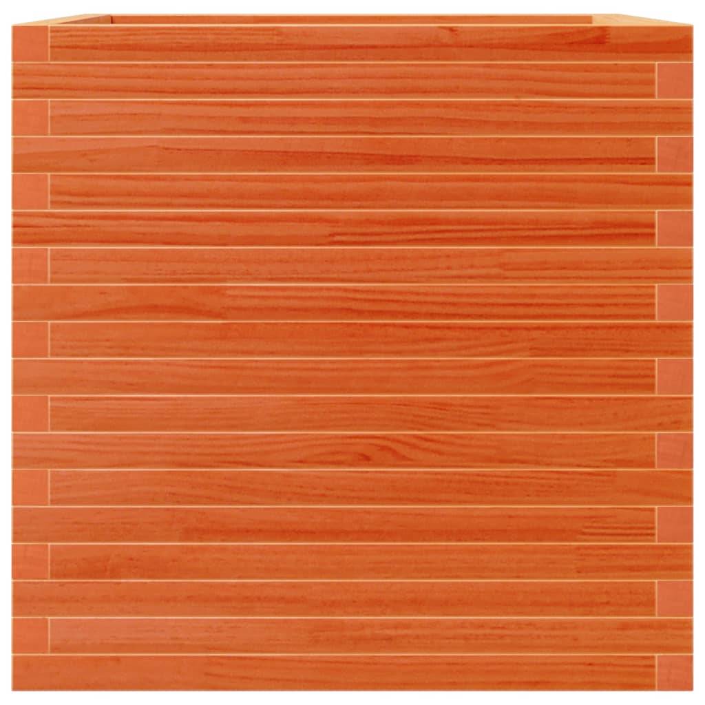 Jardinière Bois de Pin Massif Cire Marron 70 x 70 x 68.5 cm - PANGIVO - Image 5