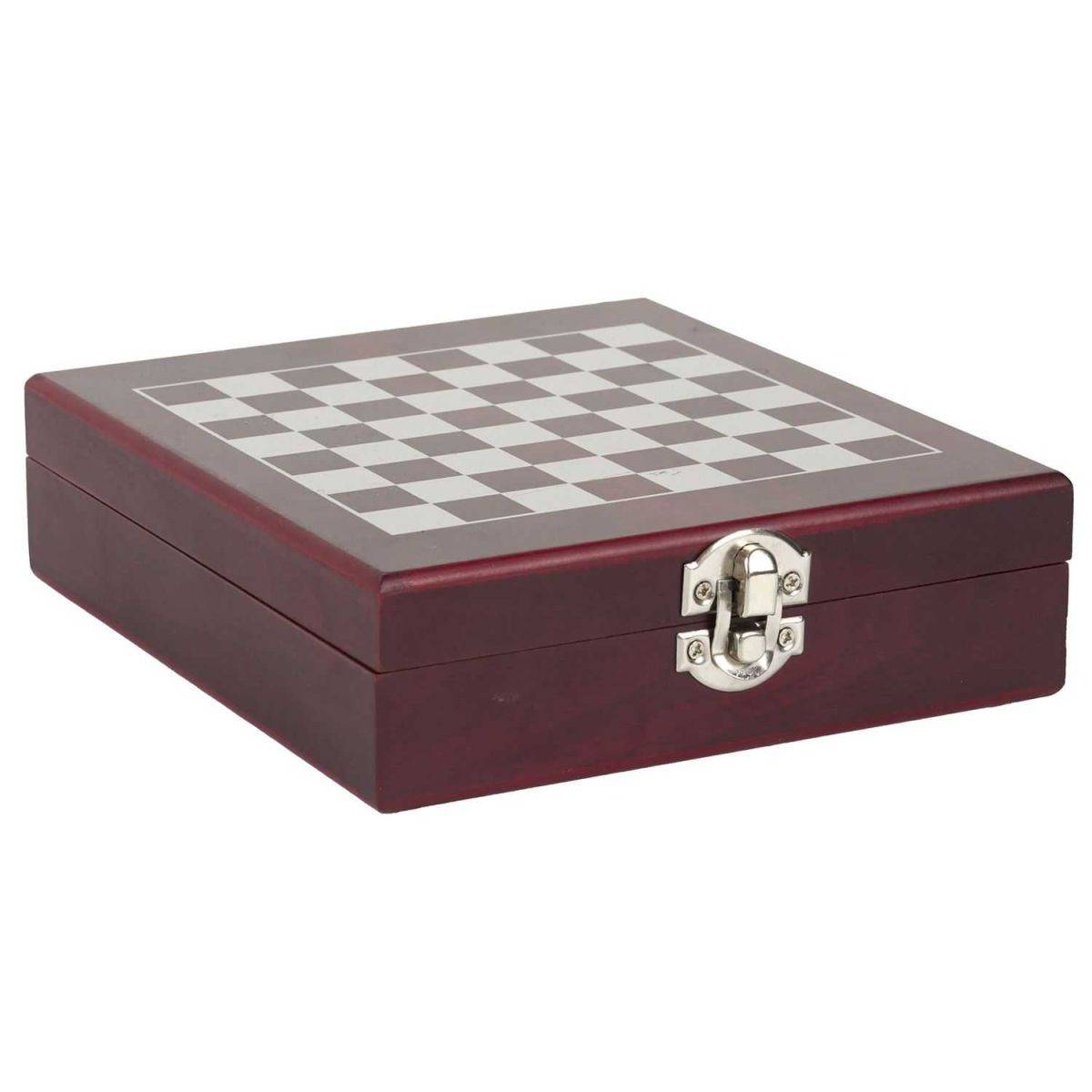 Cook Concept - Coffret de Vin 4 Pièces "Jeu d'échecs" 16cm Marron - Image 2
