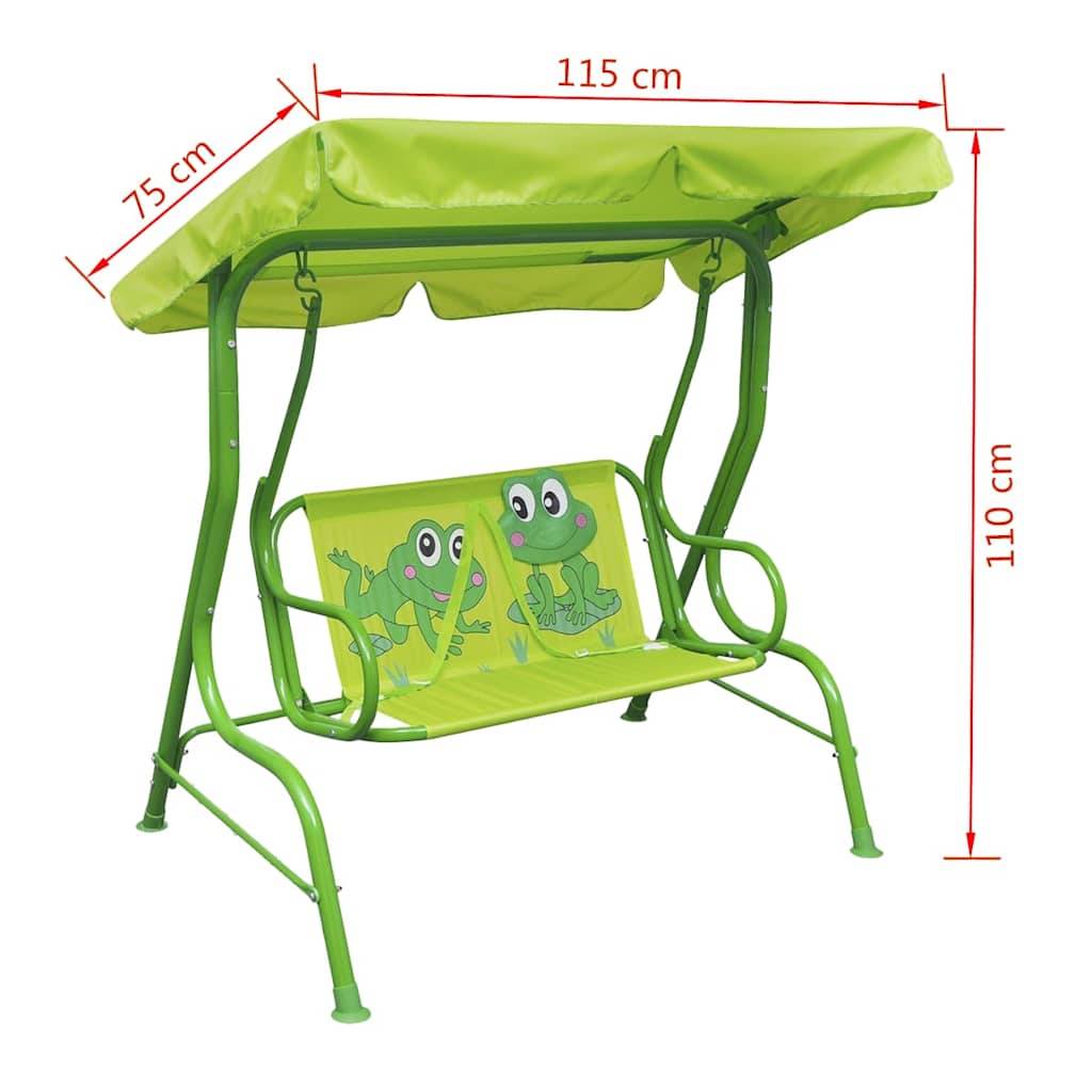 Vidaxl - Siège balançoire pour enfants vert vidaXL 41841 - Imagen 3