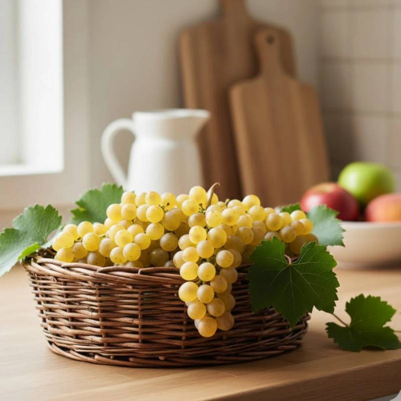 Vigne fraise Noah, Vigne de table - Pot de 3L - Echelle bambou 60/120 cm - Imagen 3