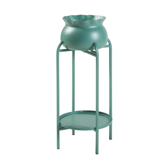 Porte-plantes style intemportel support 81 x 40 x 40 cm vert - Image 1