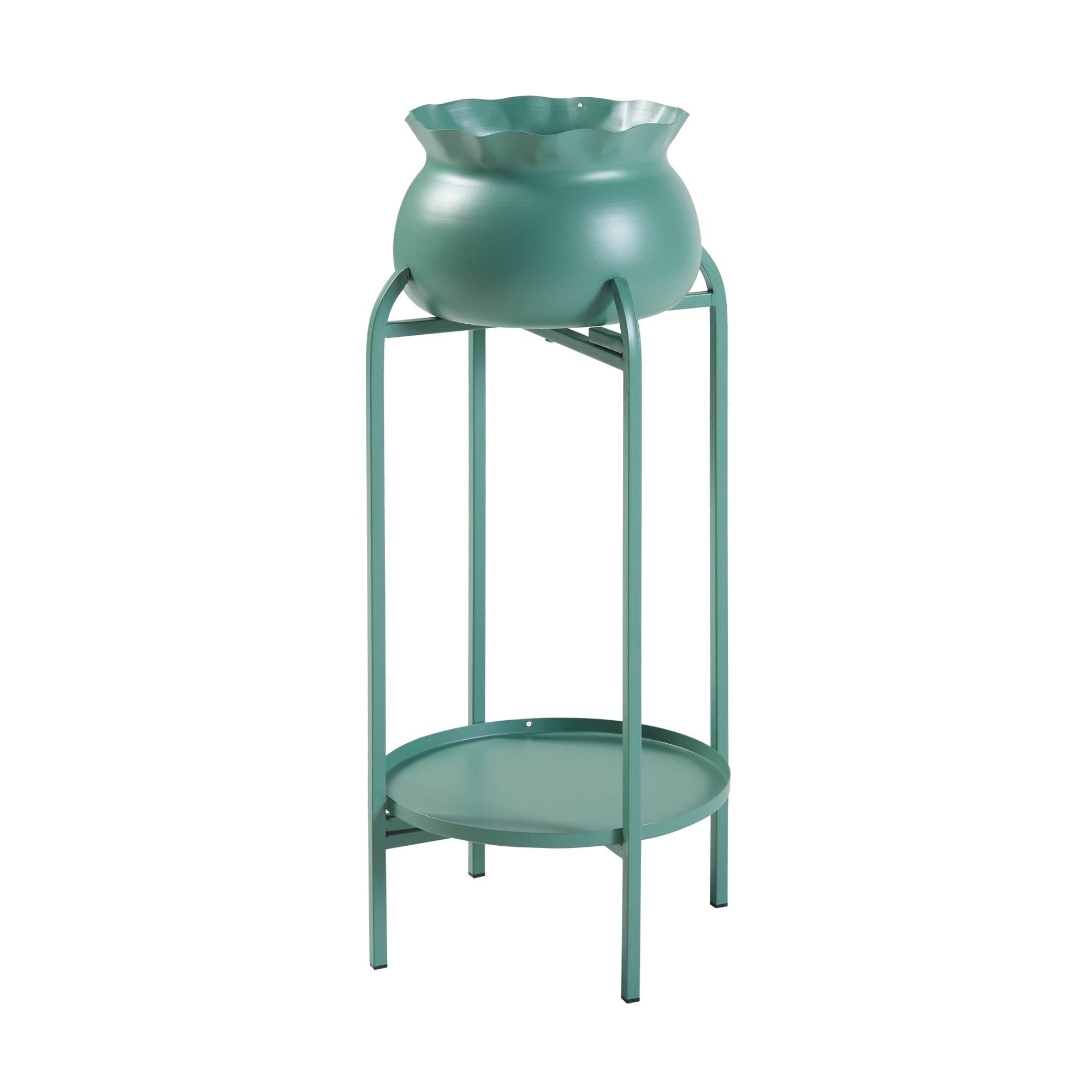 Porte-plantes style intemportel support 81 x 40 x 40 cm vert - Image 1