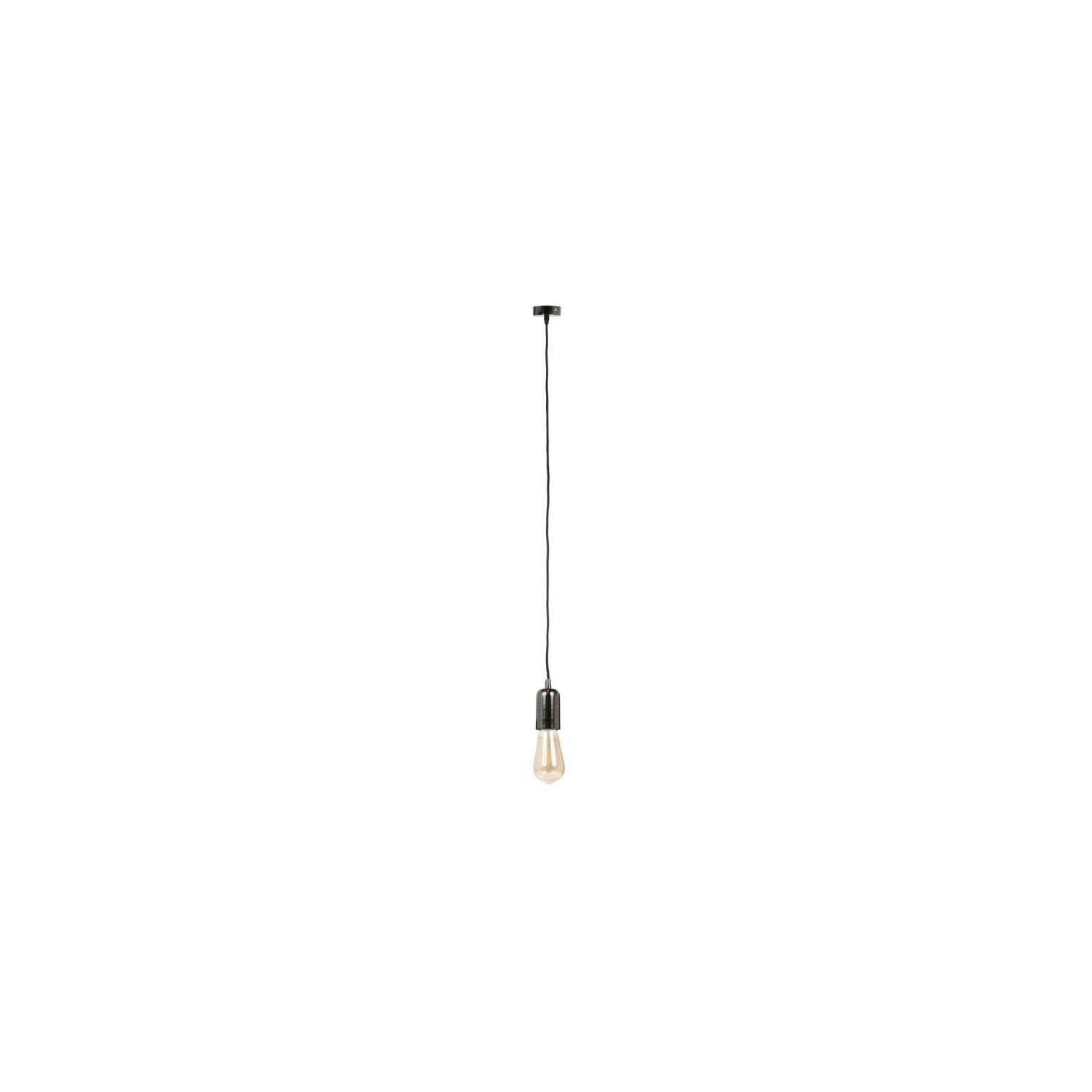 Suspension Vintage - Noir Aluminium - Câble Noir - Image 1