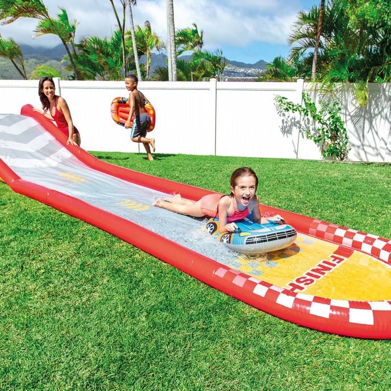 Intex - Aire de jeux gonflable Gliss party Formule 1 Intex - Imagen 1