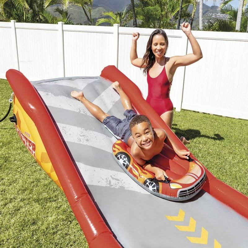 Intex - Aire de jeux gonflable Gliss party Formule 1 Intex - Imagen 4