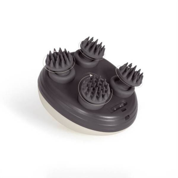 Livoo - Masseur tete et cuir chevelu - LIVOO - DOS202 - 2 h - 96 picots - 4 tetes - 3 modes - IPX4 - Creme / Gris foncé - Image 2