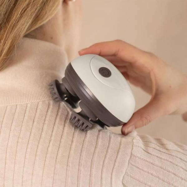 Livoo - Masseur tete et cuir chevelu - LIVOO - DOS202 - 2 h - 96 picots - 4 tetes - 3 modes - IPX4 - Creme / Gris foncé - Image 5