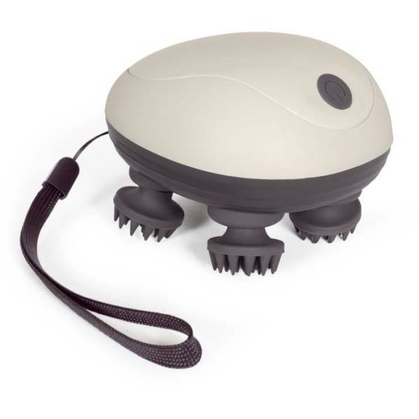 Livoo - Masseur tete et cuir chevelu - LIVOO - DOS202 - 2 h - 96 picots - 4 tetes - 3 modes - IPX4 - Creme / Gris foncé - Image 1