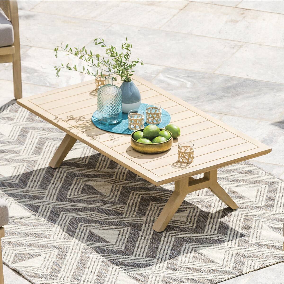 Hesperide - Table basse de jardin rectangulaire "Papouasie" 120x65x33,8cm en acacia Hespéride - Imagen 5