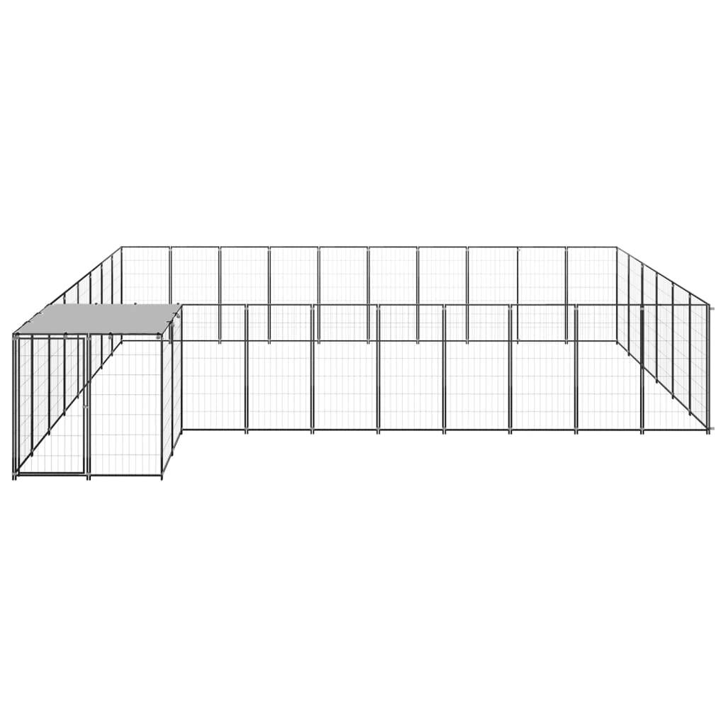 Vidaxl - Chenil Noir 19,36 m² Acier vidaXL 3082239 - Imagen 5