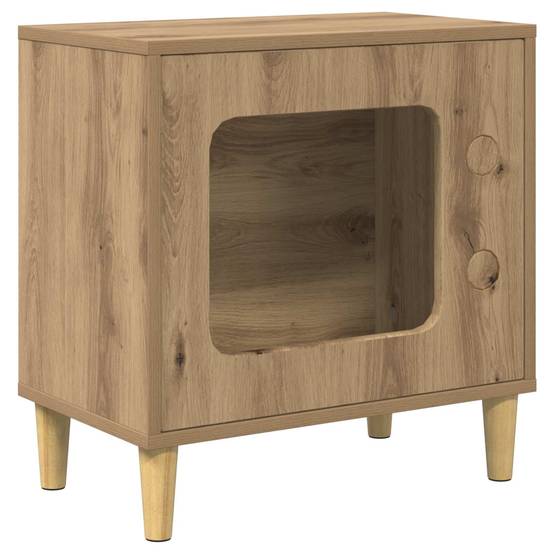 Niche Chat Haute Chêne Artisan Repos Brun 52cm pour Chat Qualité Top - ComfortXL Outdoor Living - Image 2